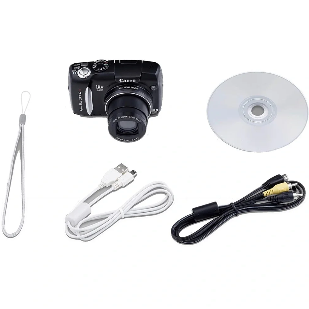 Canon Powershot SX120 IS 10MP Digital Camera (Black)